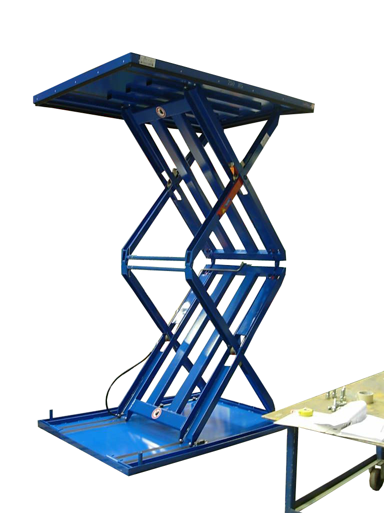 Figure Flat lifting table extended