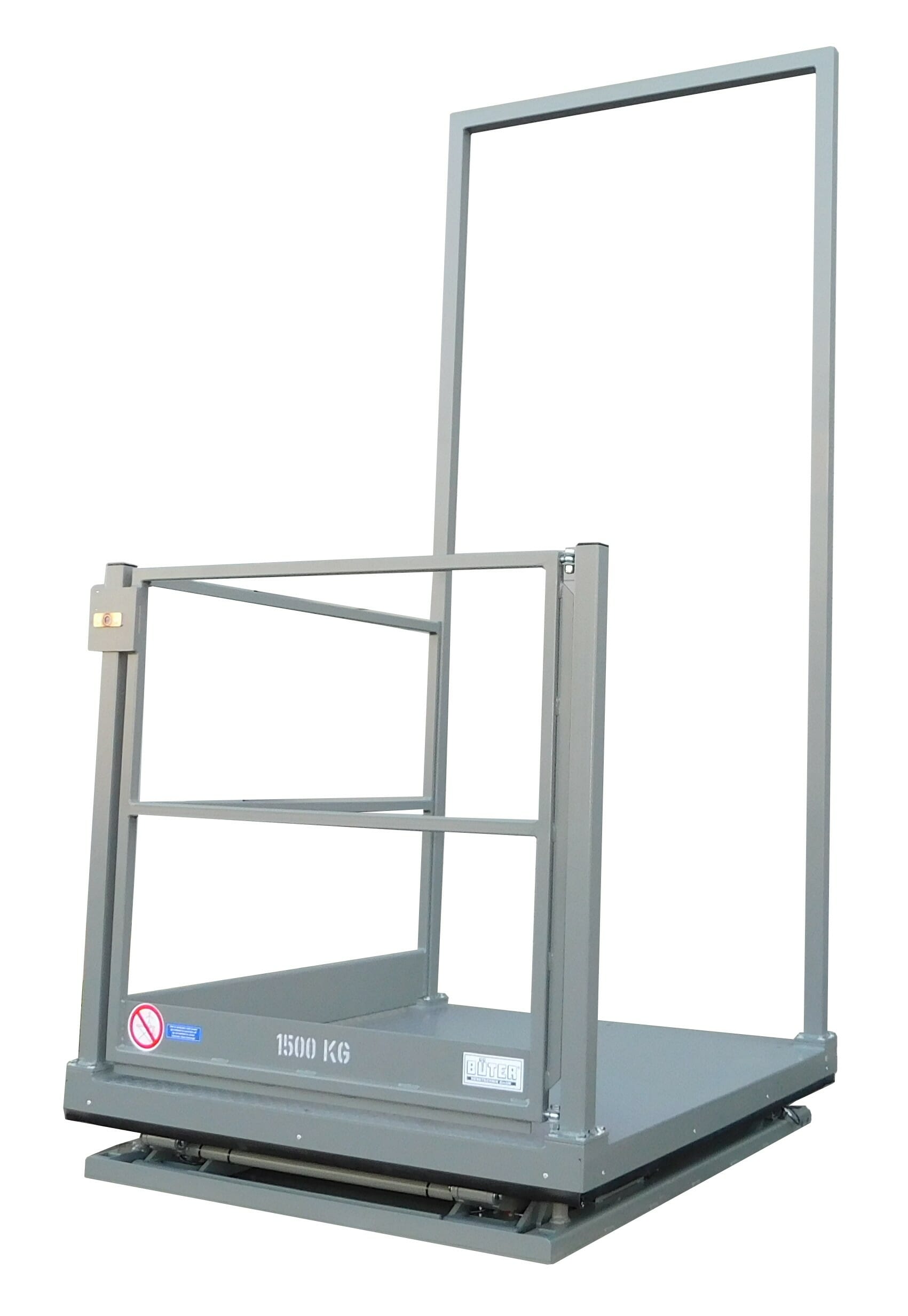 Figure Flat lifting table in grey retracted