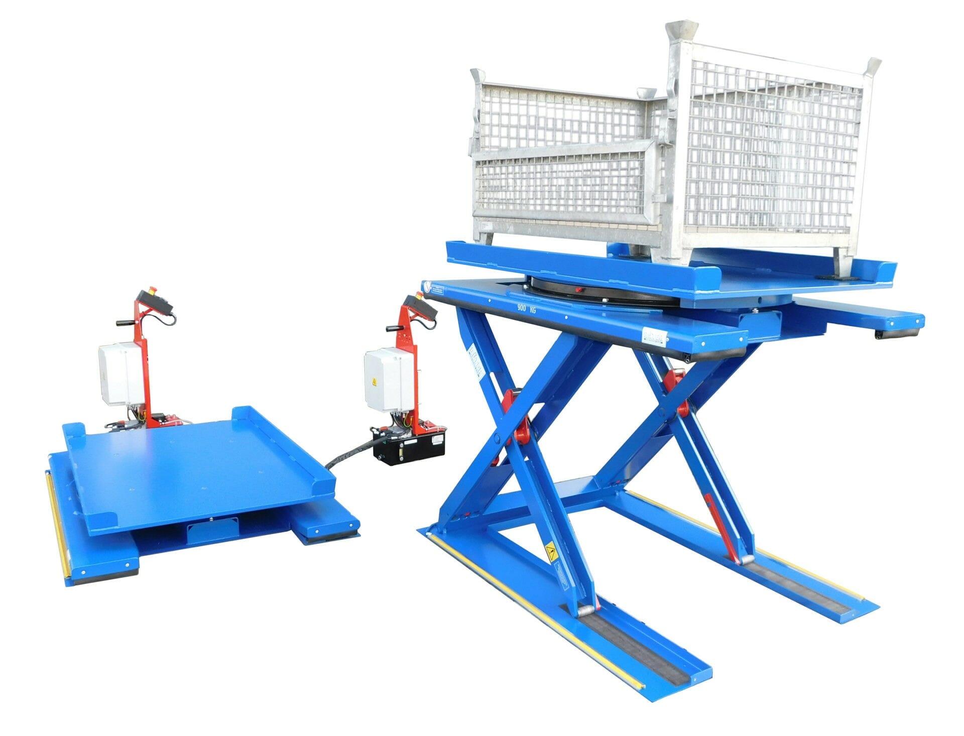 Illustration of the hydraulic flat lifting tables